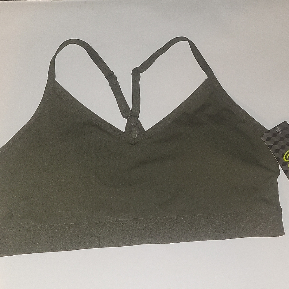Athletic Works Olive Green Sports Bra